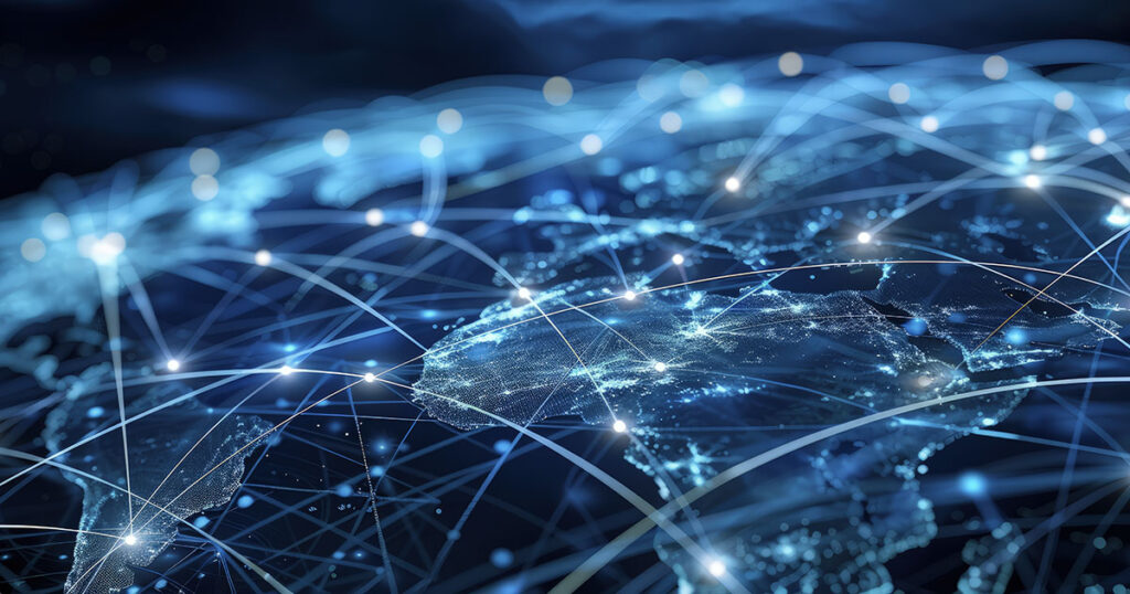 Visual of the world digitally connected through IP intelligence